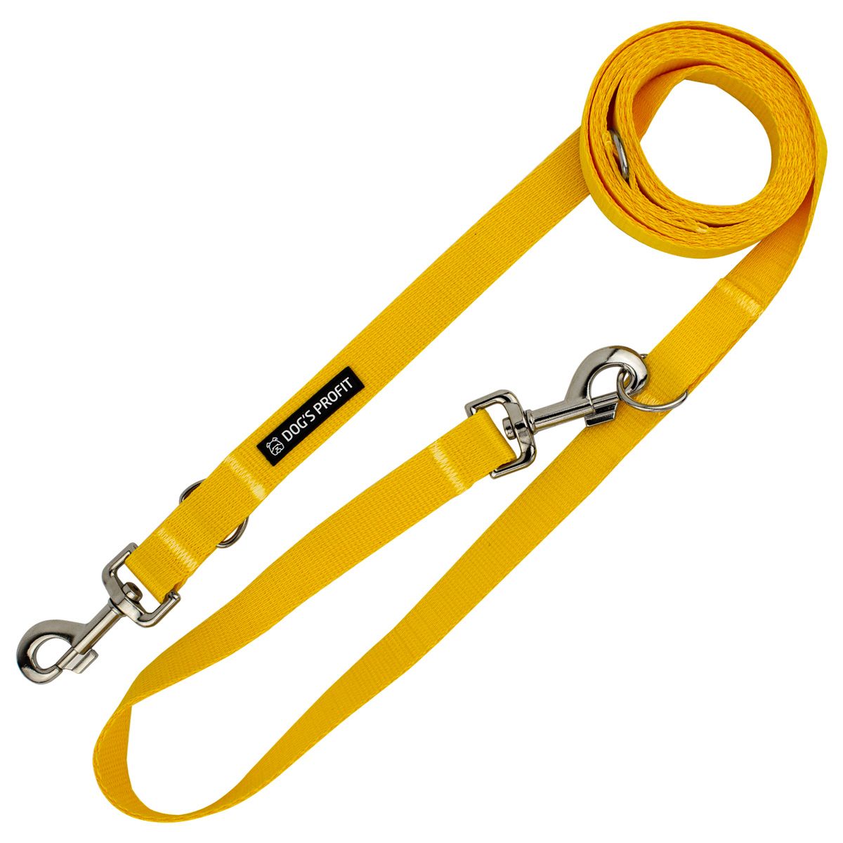 Smycz przepinana ŻÓŁTA JAK ŚNIEG