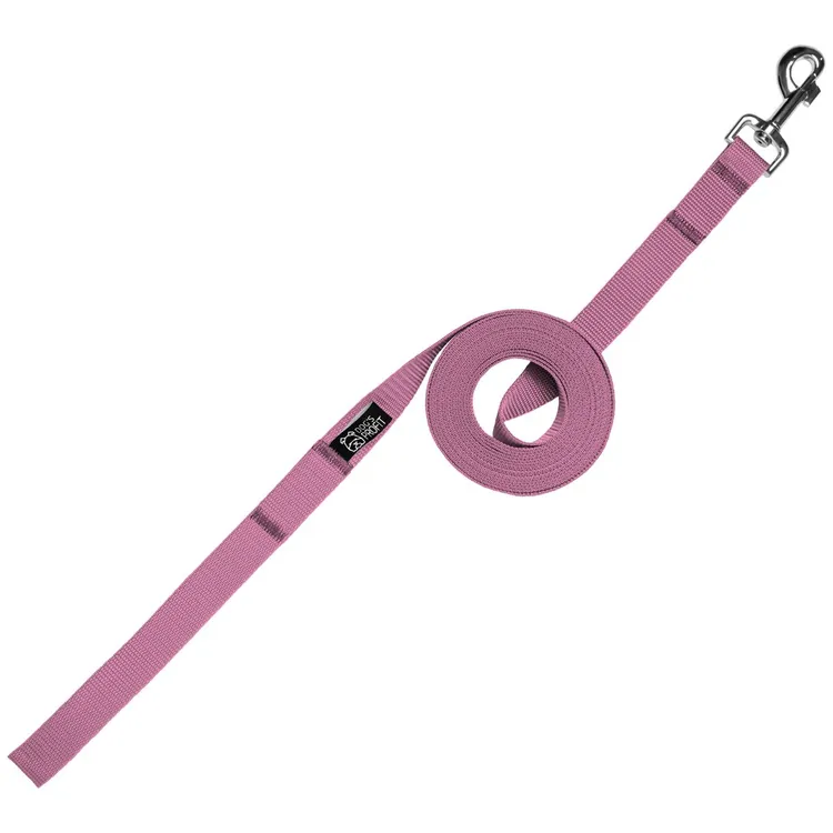 Smycz treningowa PUDROWY RÓŻ 5m 15mm