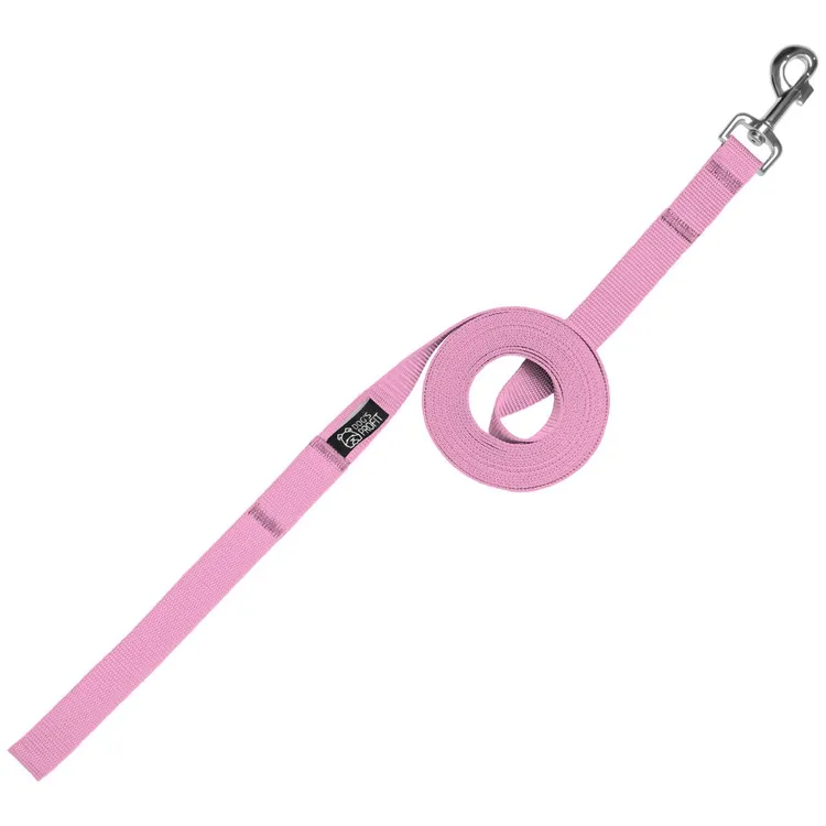 Smycz treningowa PUDROWY RÓŻ 5m 15mm