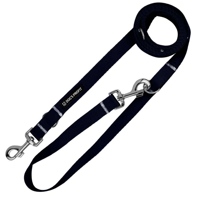 Smycz przepinana NIEBIESKA JAK NOCNE NIEBO 200cm 20mm