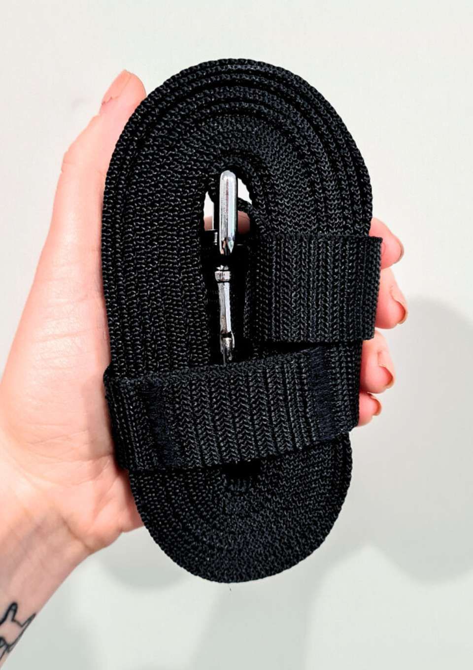 Smycz treningowa CZARNA 5m 15mm