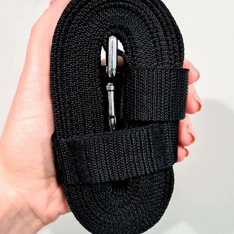 Smycz treningowa CZARNA 5m 15mm