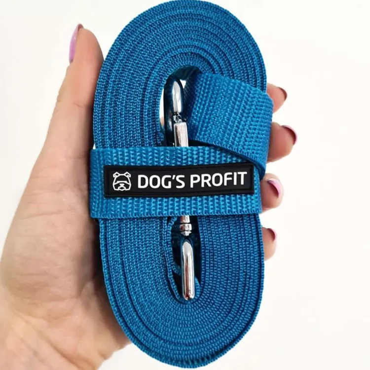 Smycz treningowa TURKUSOWA 5m 15mm