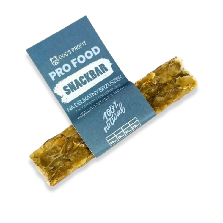 Gryzak dla psa SNACKBAR na DELIKATNY BRZUSZEK z królikiem 12cm