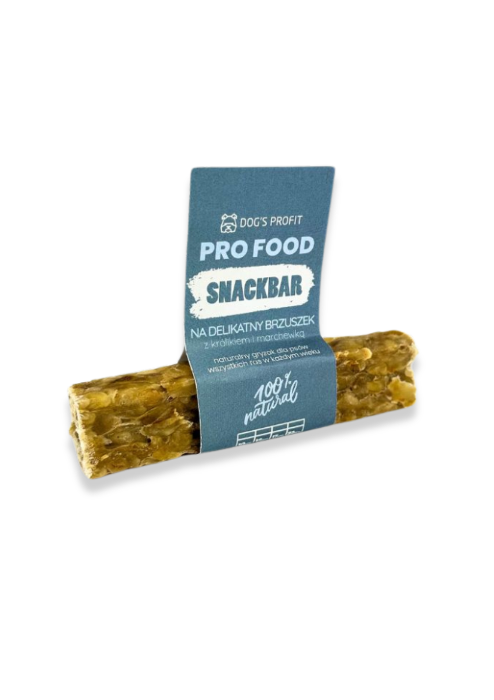 Gryzak dla psa SNACKBAR na DELIKATNY BRZUSZEK z królikiem 12cm