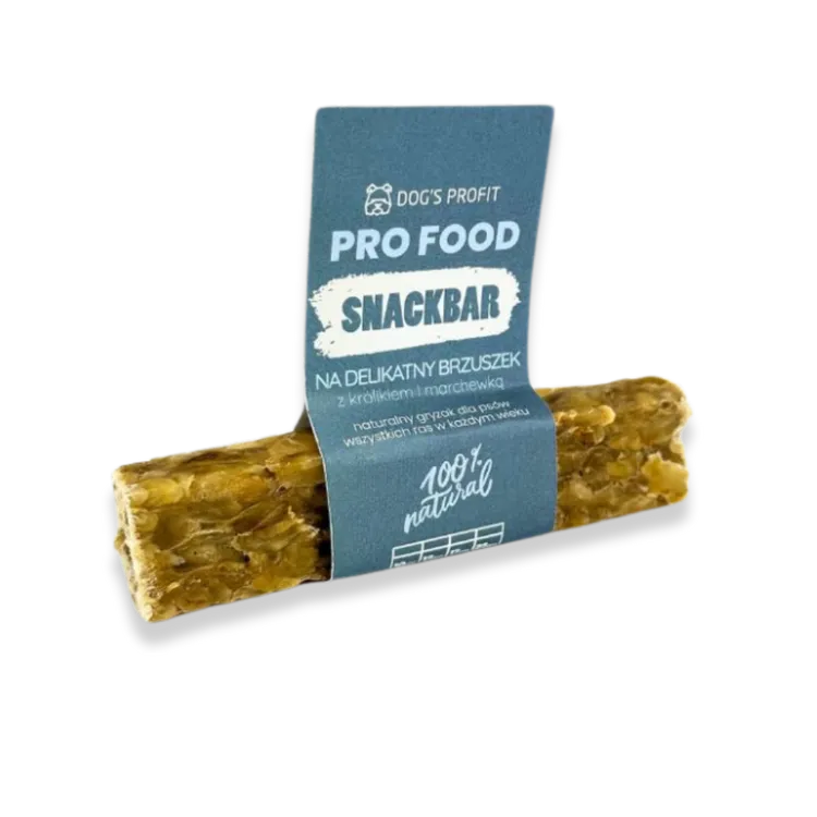 Gryzak dla psa SNACKBAR na DELIKATNY BRZUSZEK z królikiem 12cm