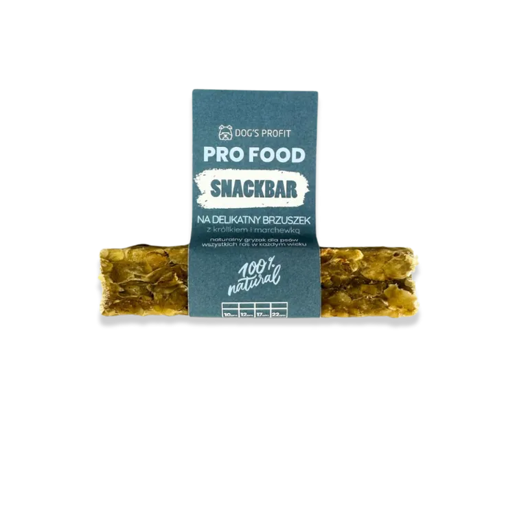 Gryzak dla psa SNACKBAR na DELIKATNY BRZUSZEK z królikiem 12cm