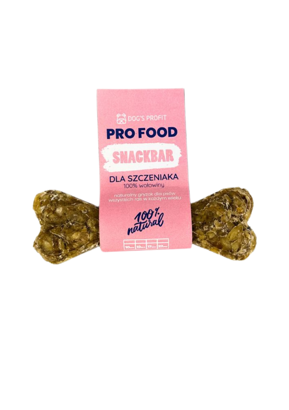 Kość do żucia SNACKBAR dla SZCZENIAKA 100% wołowiny 10cm
