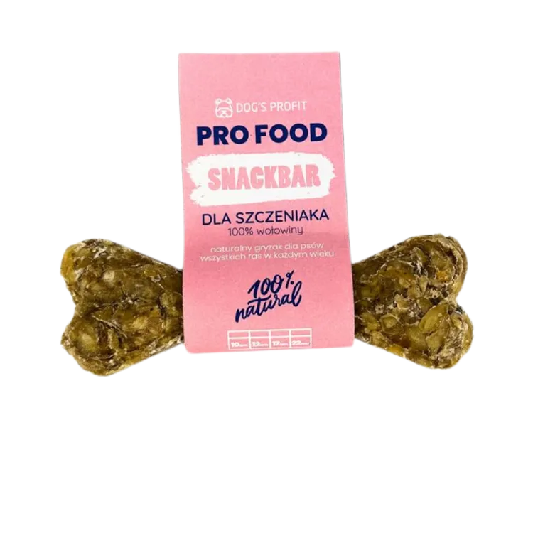 Kość do żucia SNACKBAR dla SZCZENIAKA 100% wołowiny 10cm
