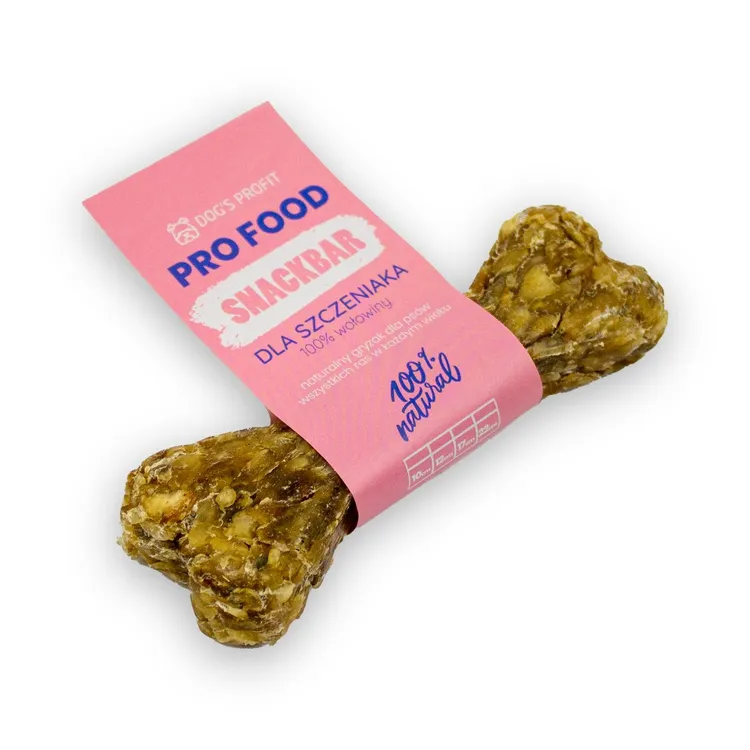 Kość do żucia SNACKBAR dla SZCZENIAKA 100% wołowiny 10cm