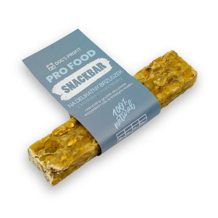 Gryzak dla psa SNACKBAR na DELIKATNY BRZUSZEK z królikiem 12cm