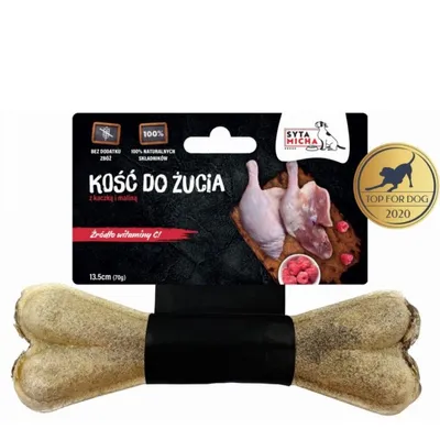 Syta Micha kość do żucia dla psa z kaczką i malinami 13,5 cm