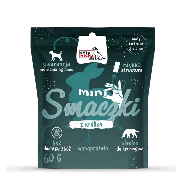 Syta Micha Mini smaczki dla psa Z KRÓLIKIEM 60g