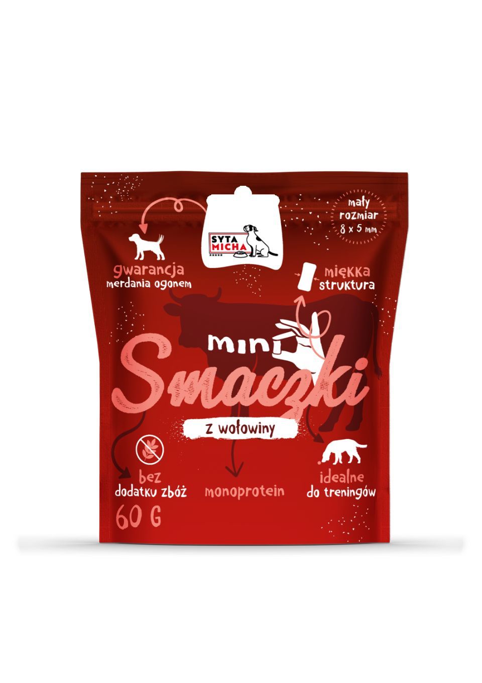 Syta Micha Mini smaczki dla psa Z WOŁOWINĄ 60g