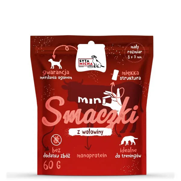 Syta Micha Mini smaczki dla psa Z WOŁOWINĄ 60g
