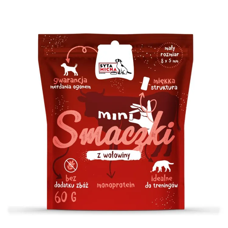 Syta Micha Mini smaczki dla psa Z WOŁOWINĄ 60g