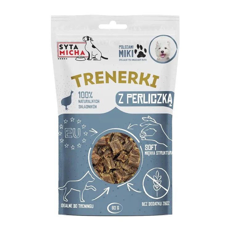 Syta Micha treningówki Z PERLICZKĄ dla psa 80g