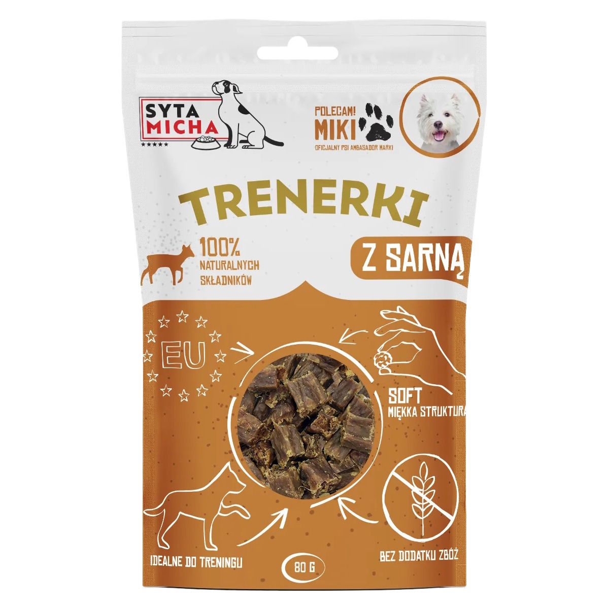 Syta Micha treningówki Z SARNĄ dla psa 80g