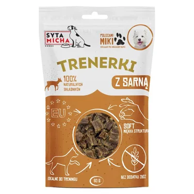 Syta Micha treningówki Z SARNĄ dla psa 80g