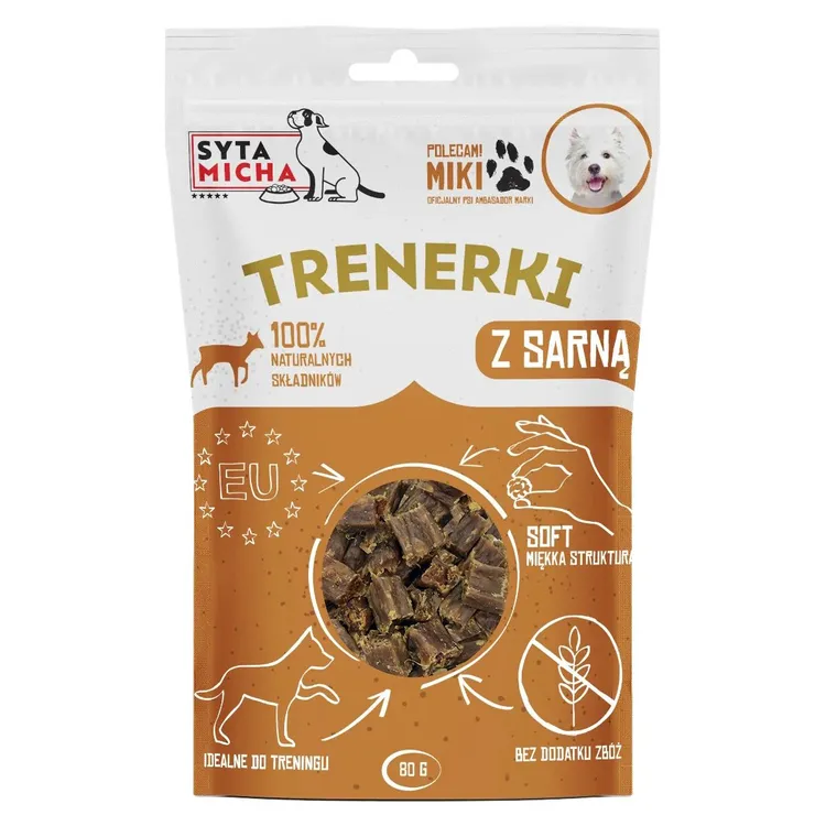 Syta Micha treningówki Z SARNĄ dla psa 80g