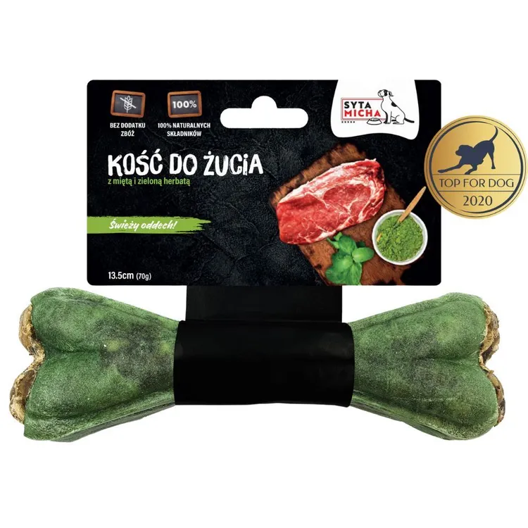 Syta Micha kość do żucia dla psa na ŚWIEŻY ODDECH 13,5 cm