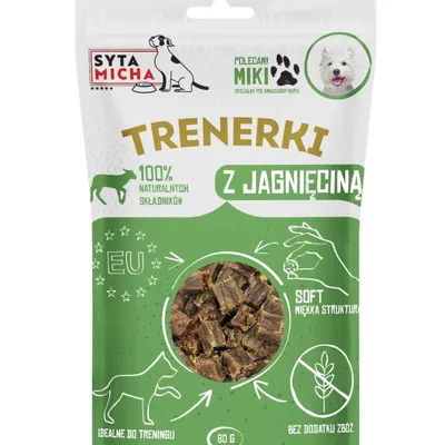 Syta Micha treningówki Z JAGNIĘCINĄ dla psa 80g