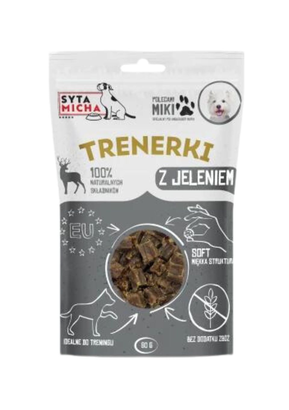 Syta Micha treningówki Z JELENIEM dla psa 80g