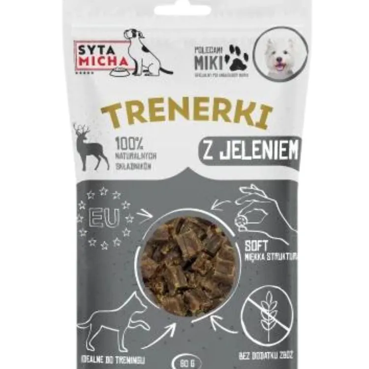 Syta Micha treningówki Z JELENIEM dla psa 80g