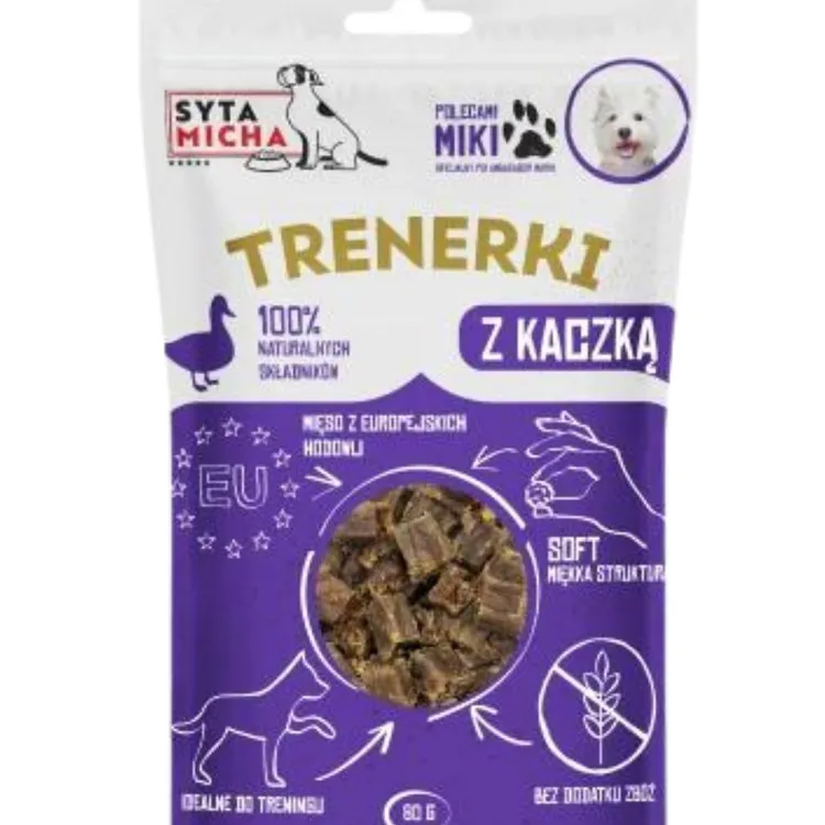 Syta Micha treningówki Z KACZKĄ dla psa 80g
