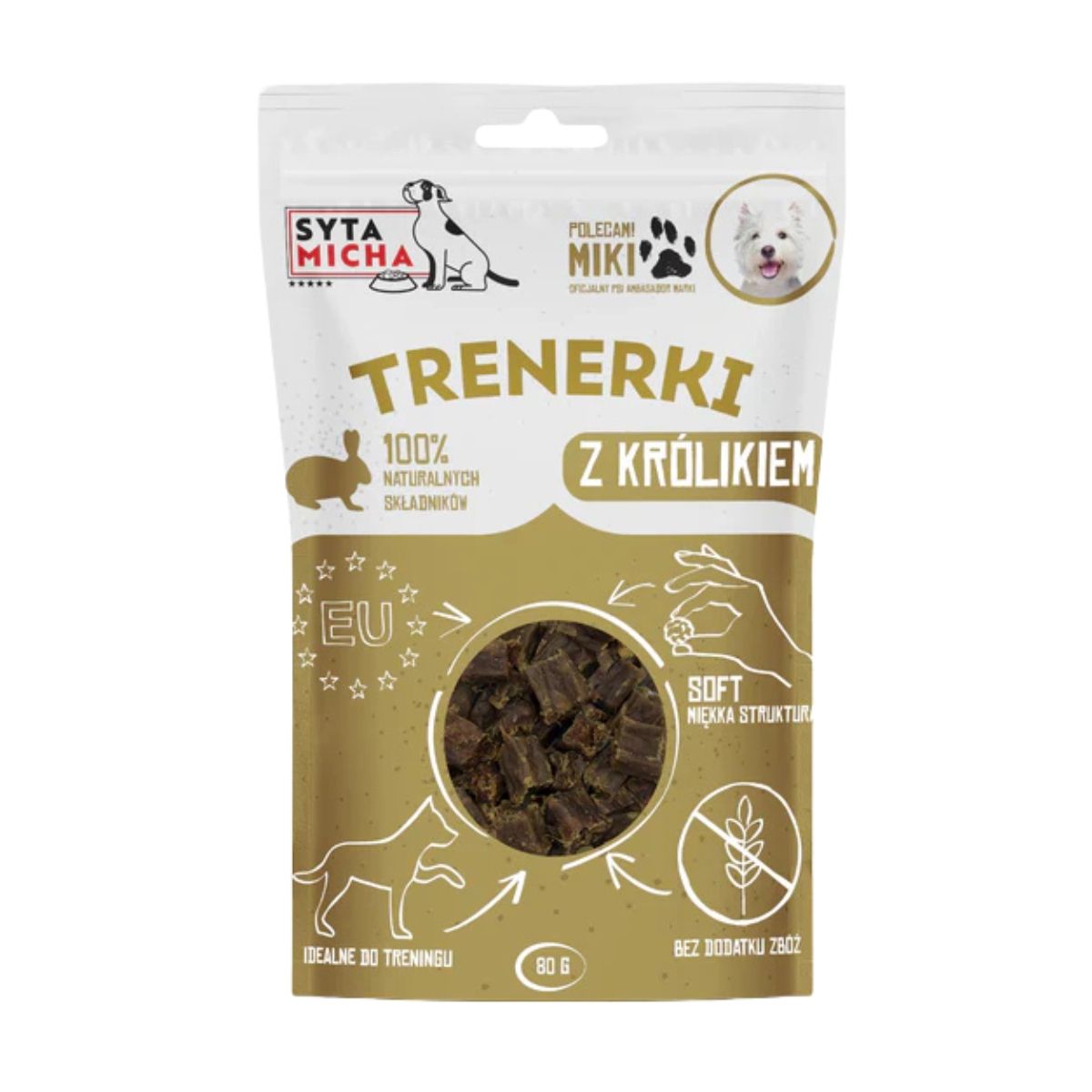 Syta Micha treningówki Z KRÓLIKIEM dla psa 80g