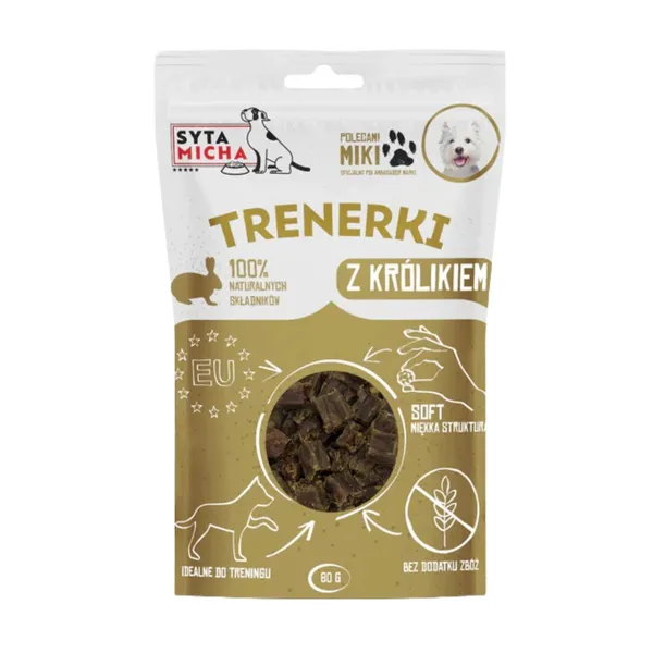 Syta Micha treningówki Z KRÓLIKIEM dla psa 80g