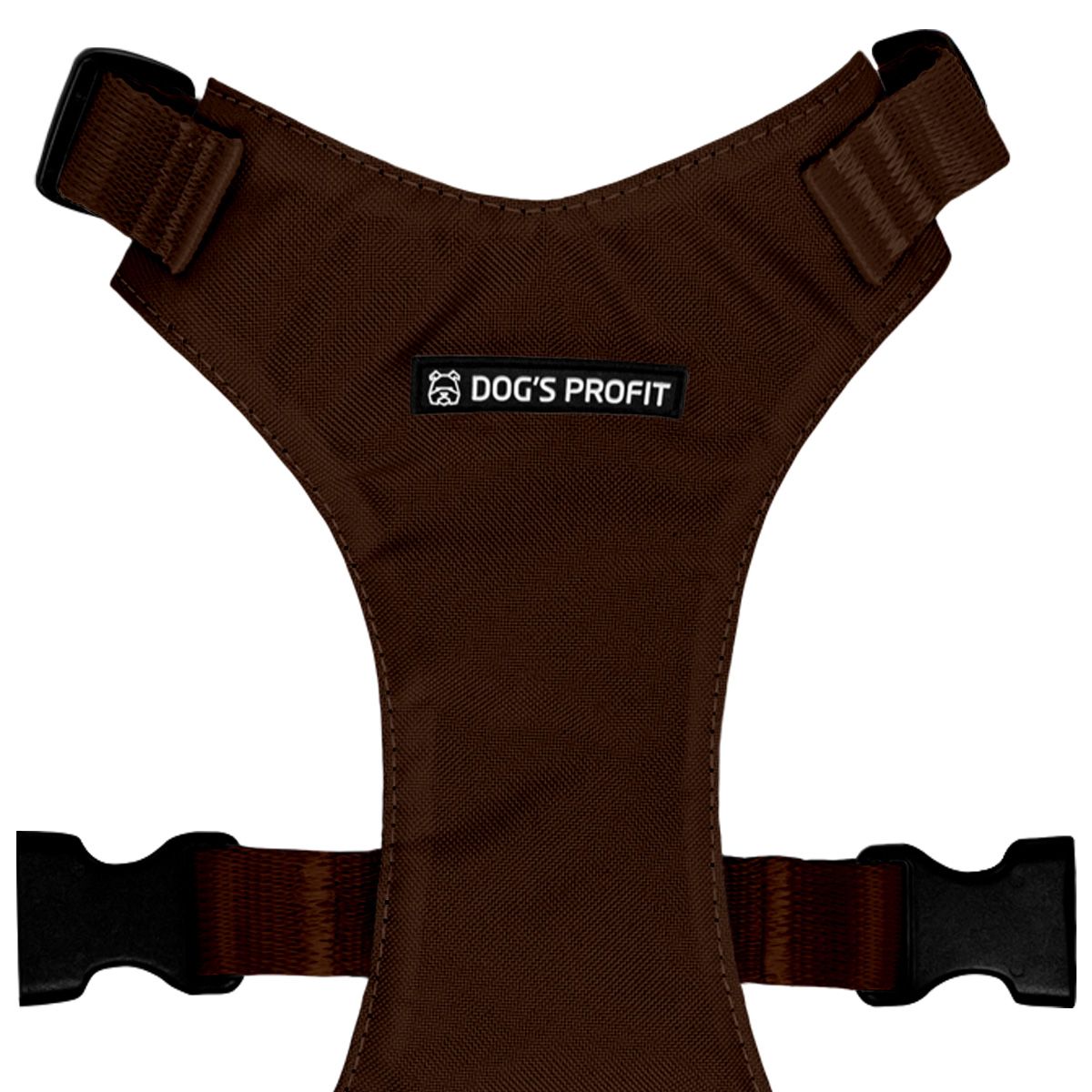 Szelki bezuciskowe BRĄZOWE JAK MLECZNA CZEKOLADA XS|20mm