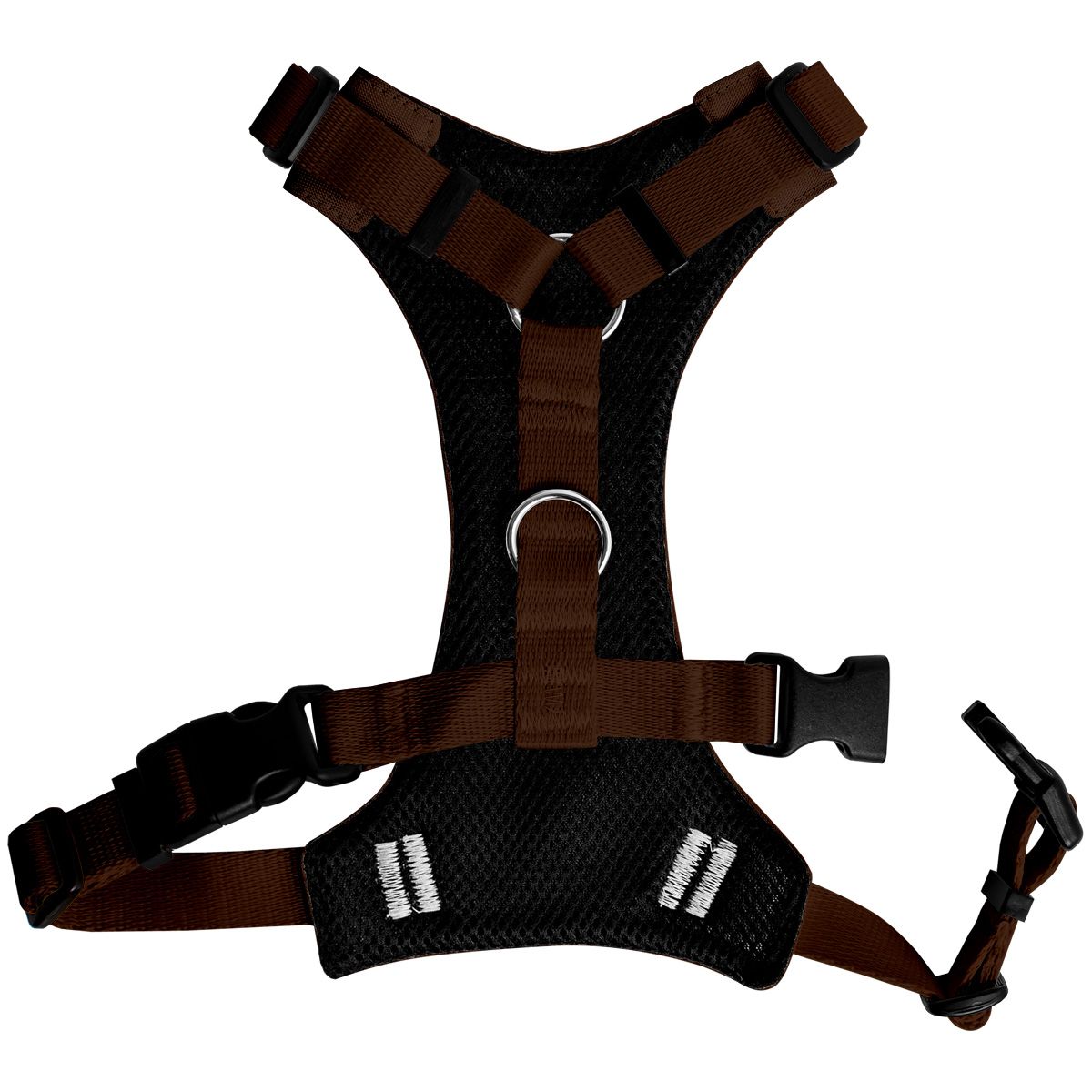 Szelki bezuciskowe BRĄZOWE JAK MLECZNA CZEKOLADA XS|20mm