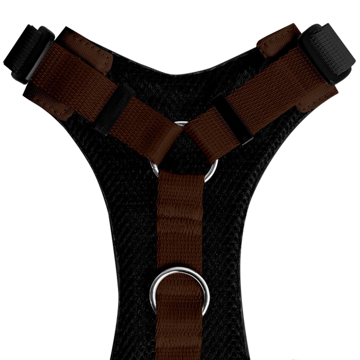 Szelki bezuciskowe BRĄZOWE JAK MLECZNA CZEKOLADA XS|20mm