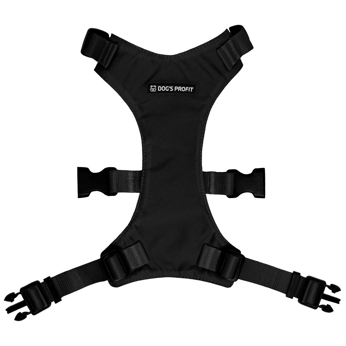 Szelki bezuciskowe CZARNE JAK SERCE EX XS|20mm