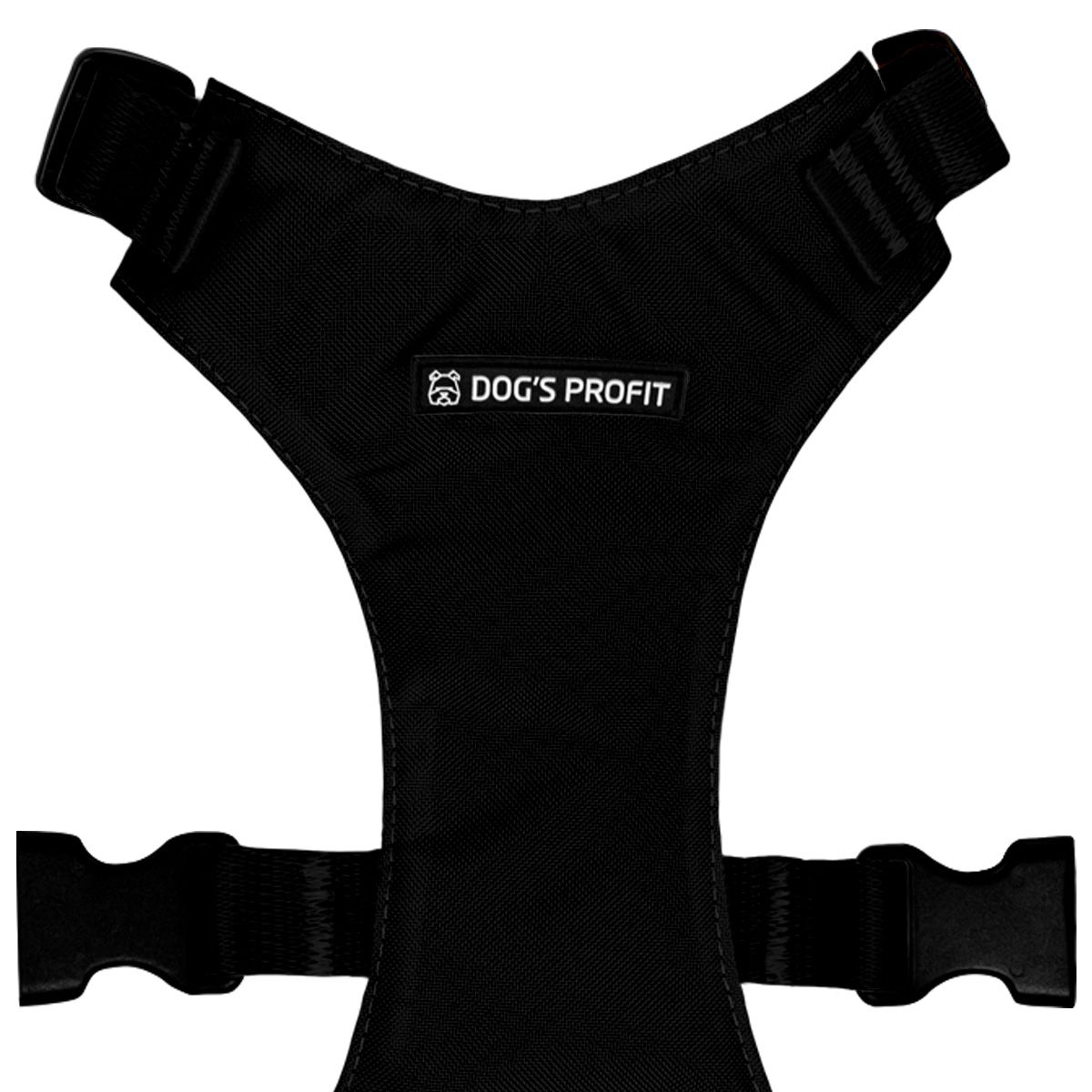 Szelki bezuciskowe CZARNE JAK SERCE EX XS|20mm