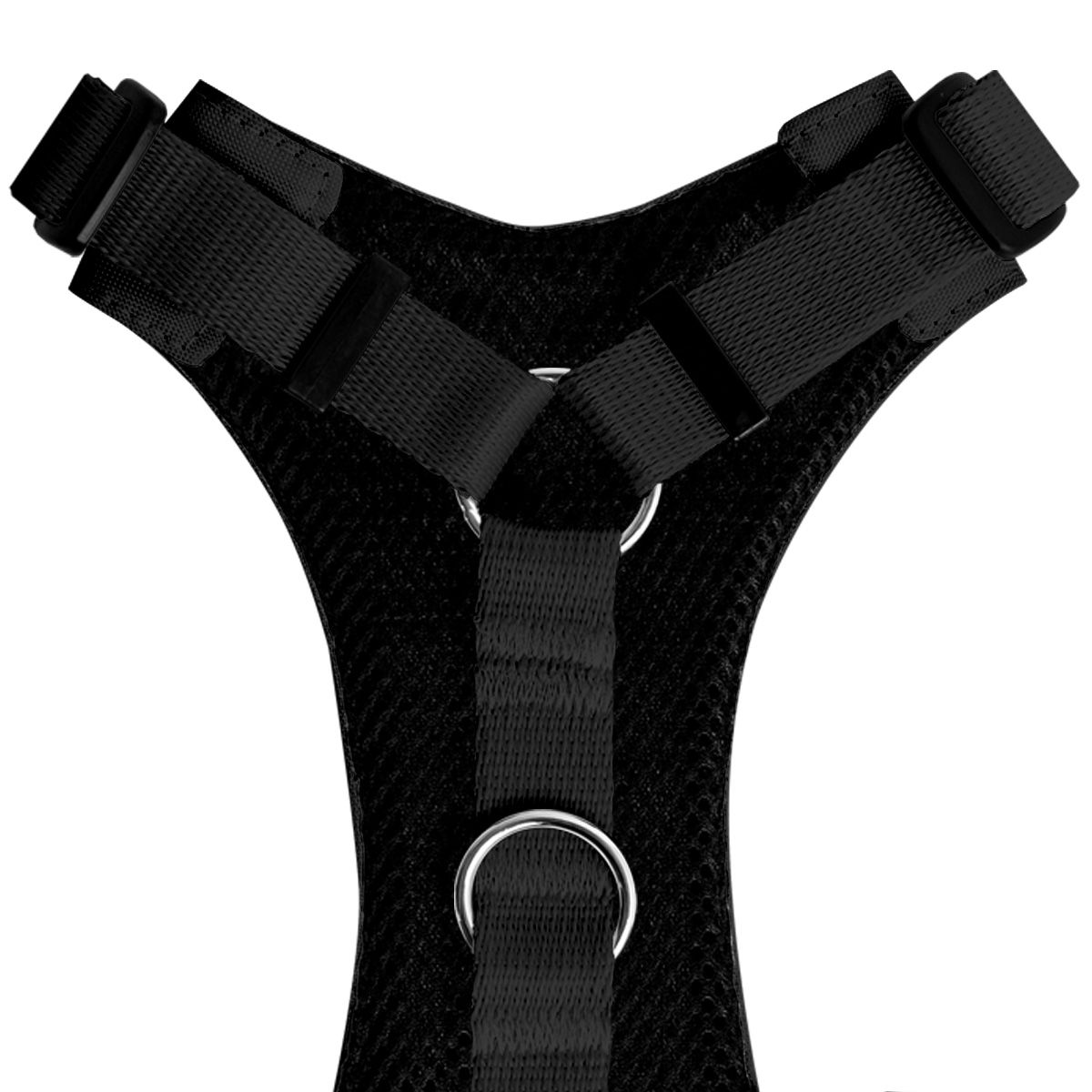 Szelki bezuciskowe CZARNE JAK SERCE EX XS|20mm