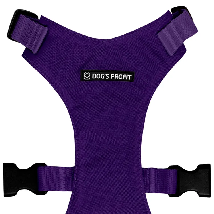 Szelki bezuciskowe FIOLETOWE JAK JAGODZIANKI XS|20mm