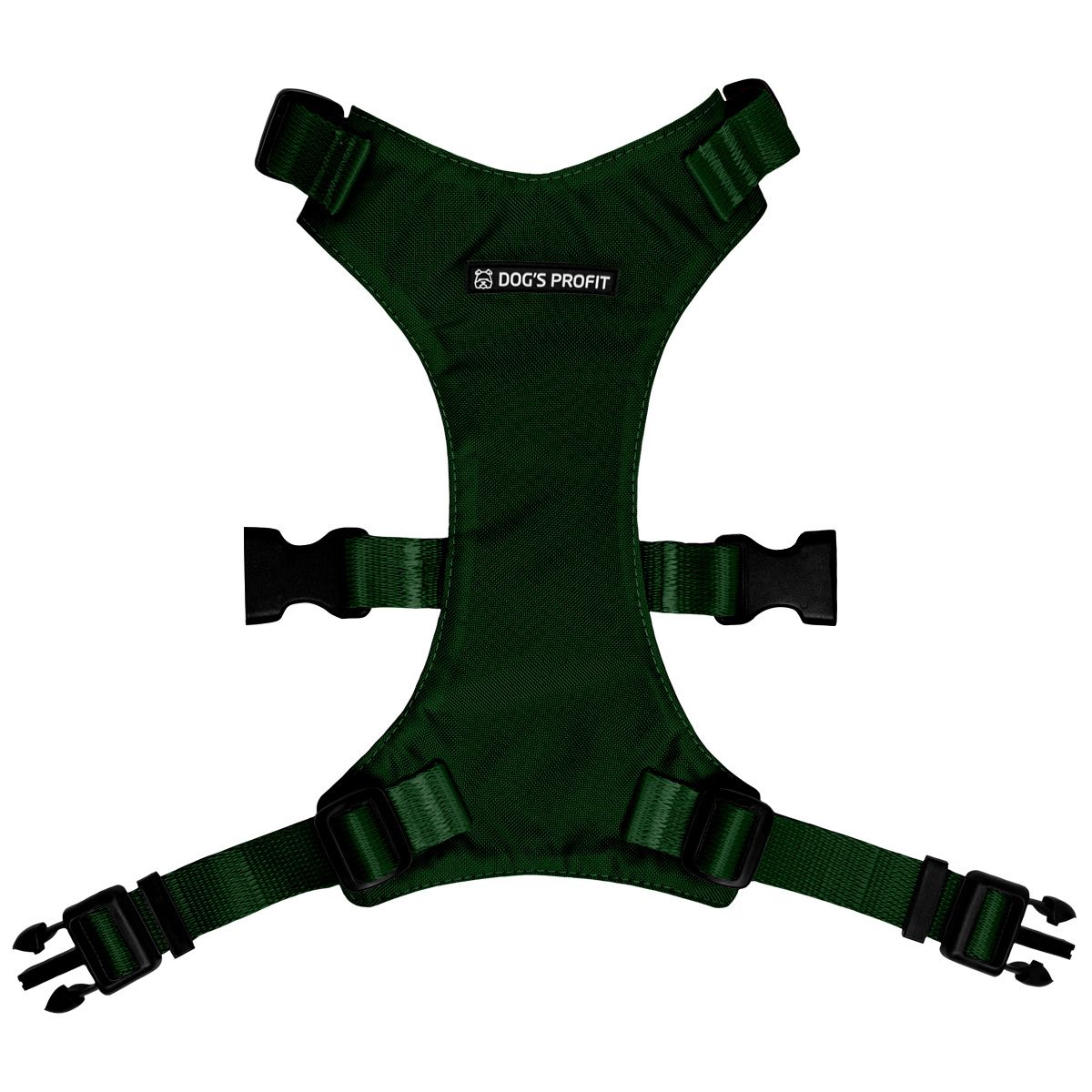 Szelki bezuciskowe ZIELONE JAK BUTELKA S|20mm