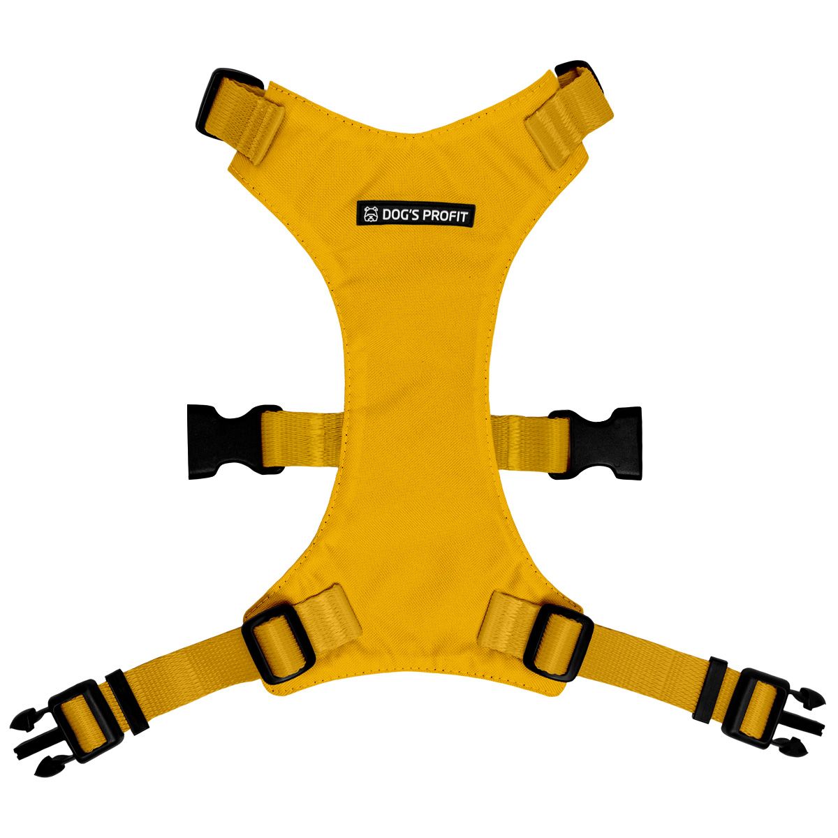 Szelki bezuciskowe ŻÓŁTE JAK ŚNIEG XS|20mm