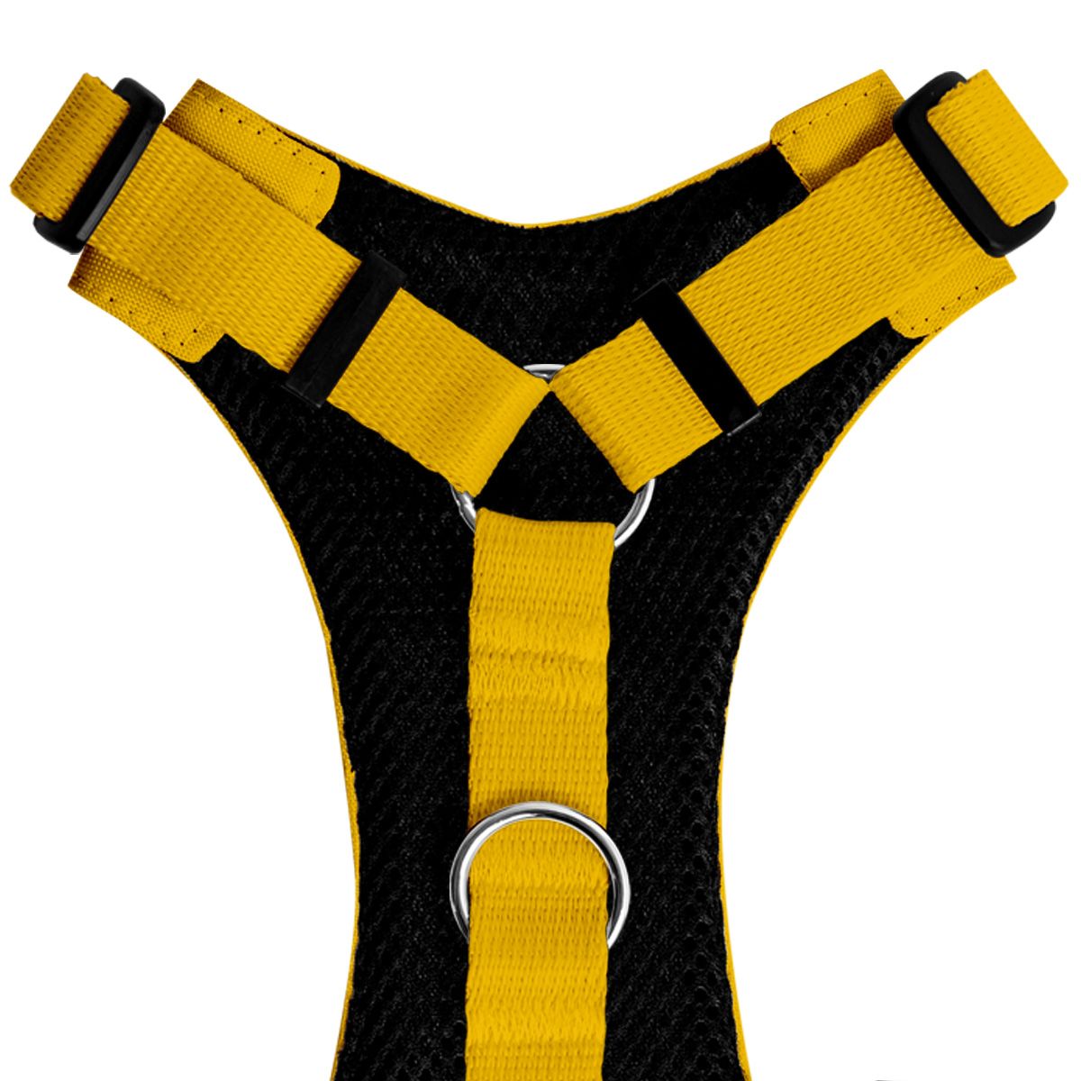 Szelki bezuciskowe ŻÓŁTE JAK ŚNIEG XS|20mm