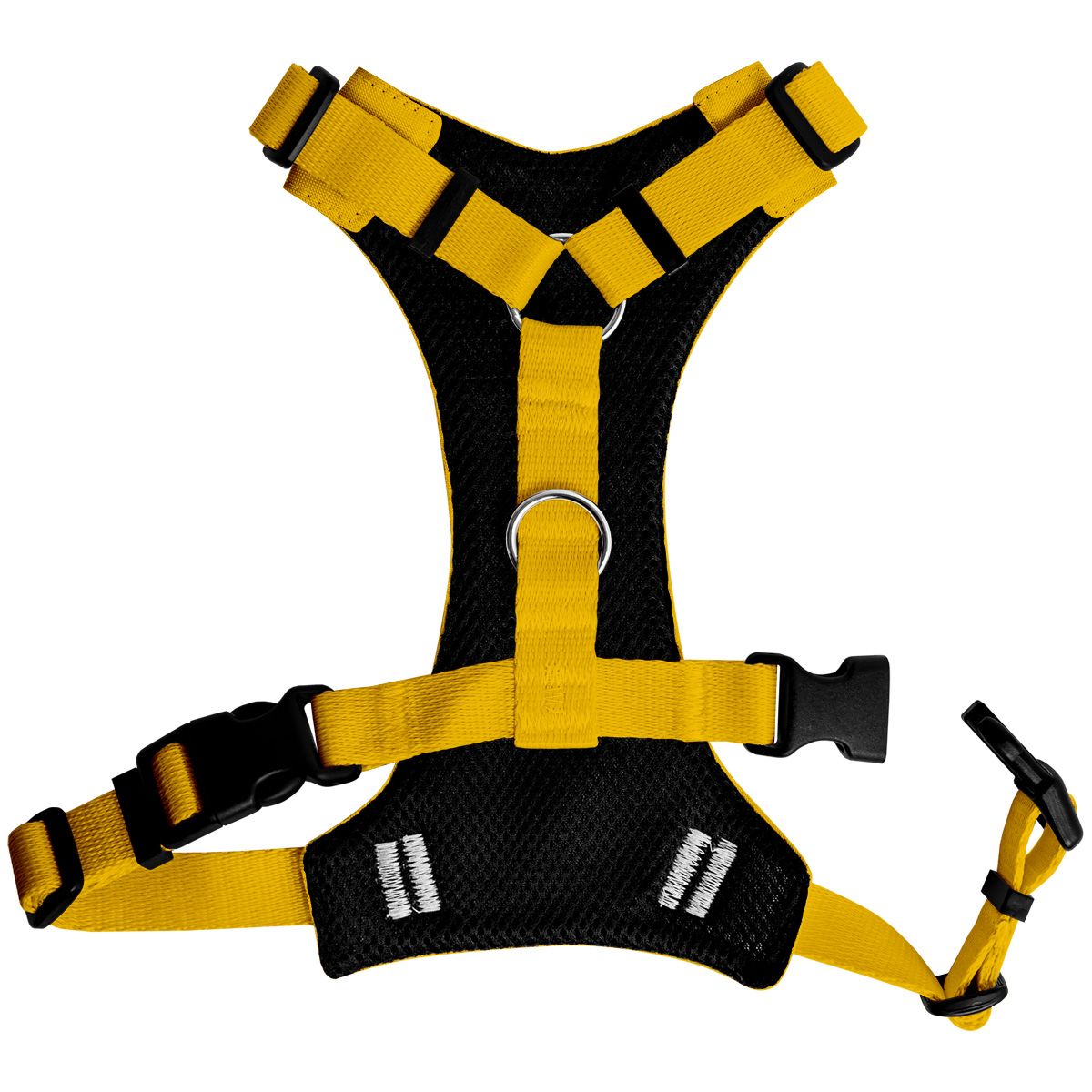 Szelki bezuciskowe ŻÓŁTE JAK ŚNIEG XS|20mm