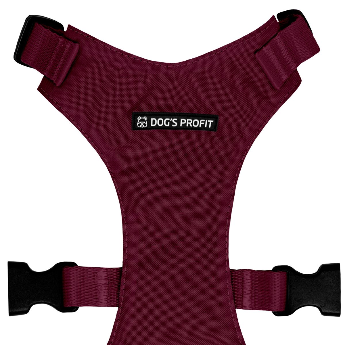 Szelki bezuciskowe BORDOWE JAK WINO S|20mm