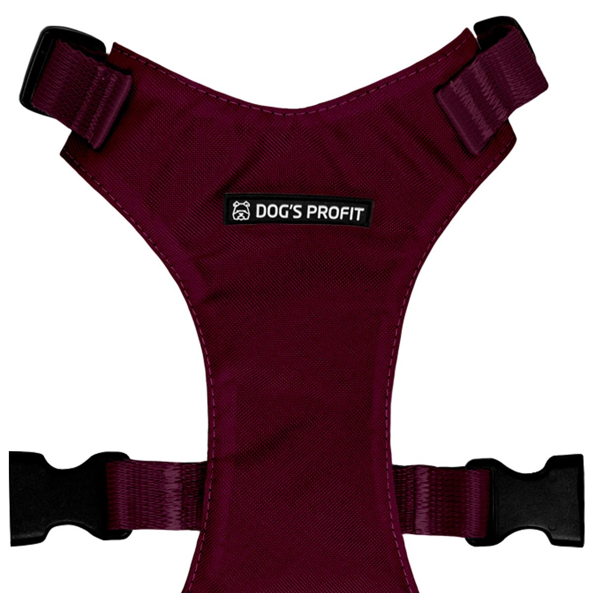 Szelki bezuciskowe BORDOWE JAK WINO S|20mm