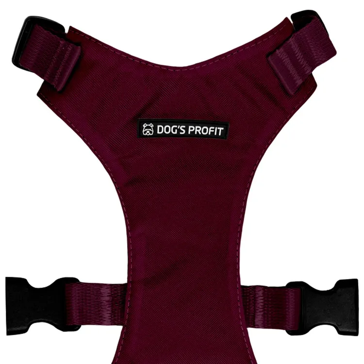 Szelki bezuciskowe BORDOWE JAK WINO S|20mm