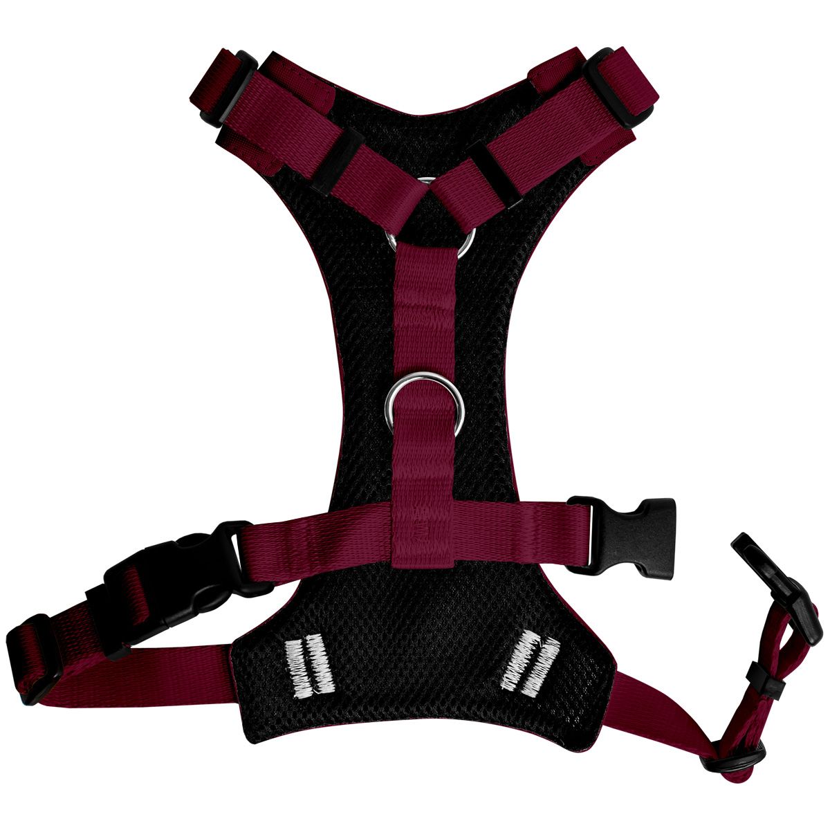 Szelki bezuciskowe BORDOWE JAK WINO S|20mm