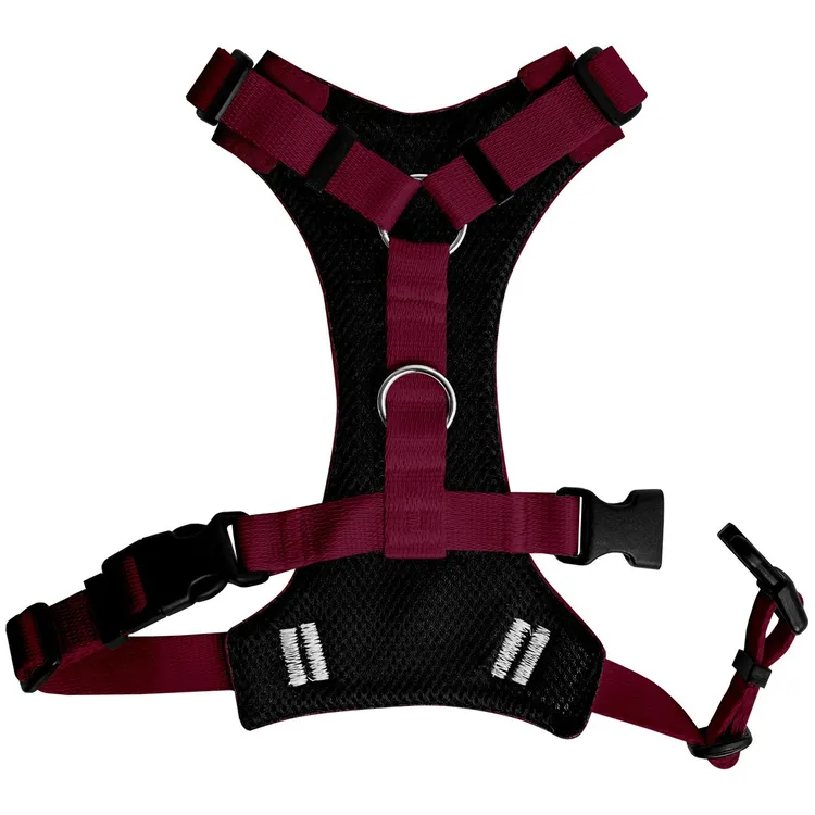 Szelki bezuciskowe BORDOWE JAK WINO S|20mm