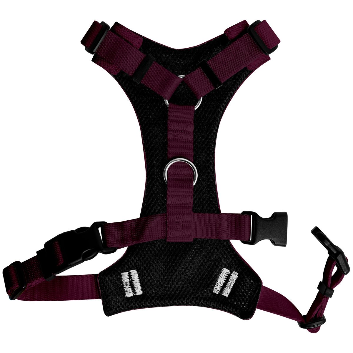 Szelki bezuciskowe BORDOWE JAK WINO S|20mm