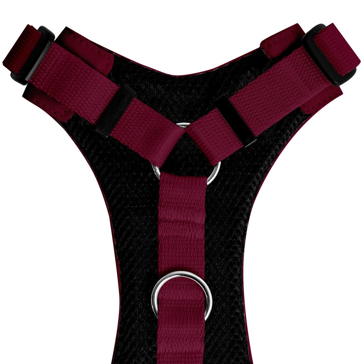 Szelki bezuciskowe BORDOWE JAK WINO S|20mm