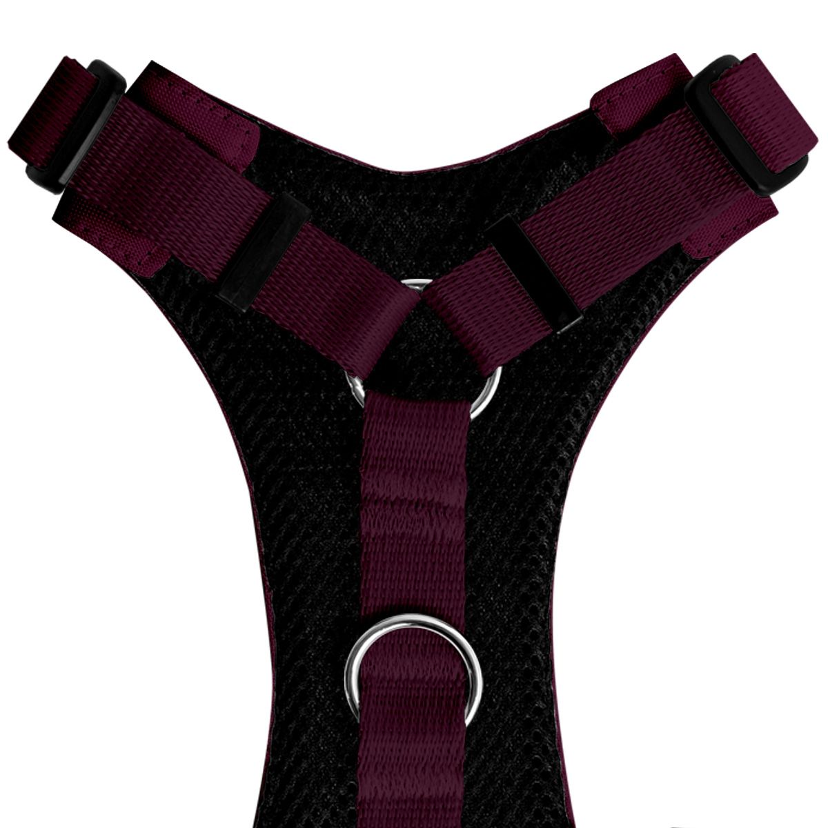 Szelki bezuciskowe BORDOWE JAK WINO S|20mm